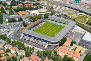 Fotografia aerea Stadio "Dino Manuzzi" di Cesena Emilia  Romagna Italia ripresa aerea   